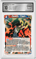 Deadly Clash from the 2023 Dragon Ball S set graded by Arena Club and given an overall grade of 10.