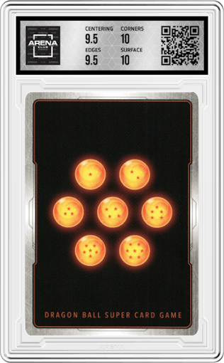 Trunks, Spirit of Resistance from the 2023 Dragon Ball S set graded by Arena Club and given an overall grade of 10.