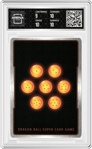 SS Cumber, Battle Frenzy from the 2023 Dragon Ball S set graded by Arena Club and given an overall grade of 9.5.
