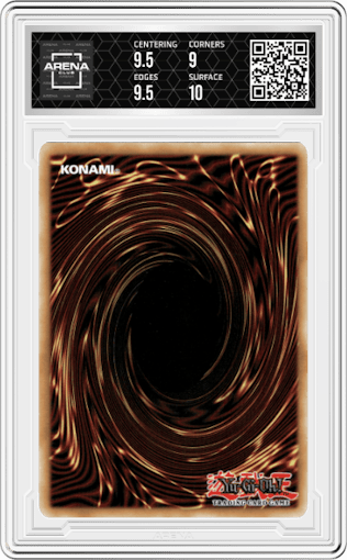 Doll Monster Miss Madchen from the 2022 Yu-Gi-Oh! set graded by Arena Club and given an overall grade of 9.5.