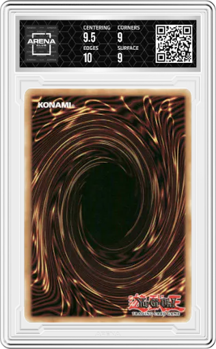 Epsilon The Magnet Warrior from the 2022 Yu-Gi-Oh! set graded by Arena Club and given an overall grade of 9.5.