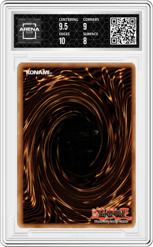 Soul of Purity and Light from the 2003 Yu-Gi-Oh! set graded by Arena Club and given an overall grade of 8.5.