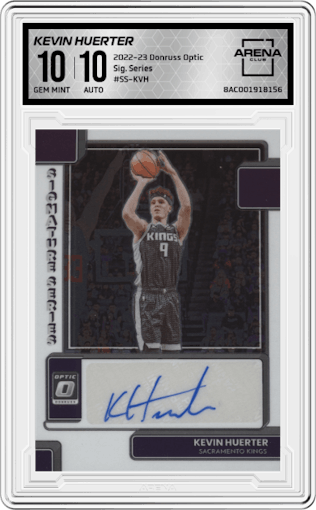 Kevin Huerter  from the 2022-23 Panini Donruss Optic  set graded by Arena Club and given an overall grade of 10.