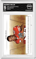 Patrick Willis from the 2007 Leaf Rookies & Stars set graded by Arena Club and given an overall grade of 9.