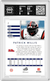 Patrick Willis from the 2007 Press Pass SE set graded by Arena Club and given an overall grade of 9.5.
