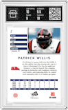 Patrick Willis from the 2007 Press Pass SE set graded by Arena Club and given an overall grade of 9.5.