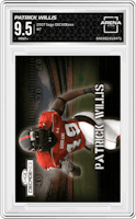 Patrick Willis from the 2007 Sage DECADEnce set graded by Arena Club and given an overall grade of 9.5.
