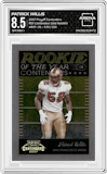 Patrick Willis from the 2007 Playoff Contenders set featuring a Gold Holofoil parallel graded by Arena Club and given an overall grade of 8.5.