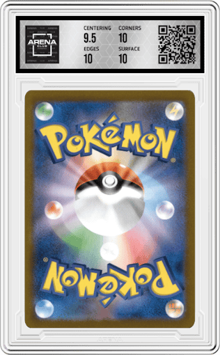 Morpeko V-Union from the 2021 Pokemon SWSH JPN set graded by Arena Club and given an overall grade of 10.