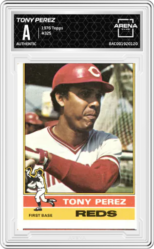 Tony Perez from the 1976 Topps set graded by Arena Club.