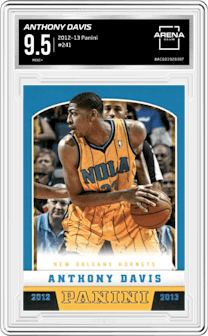 Anthony Davis from the 2012-13 Panini set graded by Arena Club and given an overall grade of 9.5.