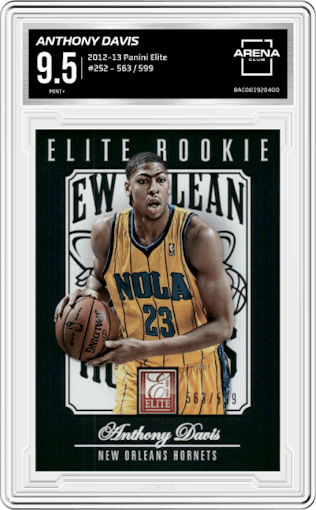 Anthony Davis from the 2012-13 Panini Elite set graded by Arena Club and given an overall grade of 9.5.