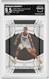 Keegan Murray from the 2022-23 Panini National Treasures Collegiate Basketball set featuring a Century Emerald parallel graded by Arena Club and given an overall grade of 9.5.