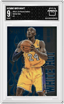 Kobe Bryant from the 2012-13 Panini Select set graded by Arena Club and given an overall grade of 9.