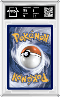 Pawmo from the 2023 Pokemon SV set graded by Arena Club and given an overall grade of 9.5.