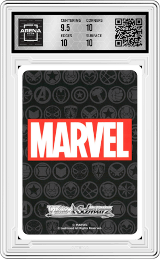 Spider-Man, Your Friendly Neighborhood from the 2021 Weiss Schwarz JPN set graded by Arena Club and given an overall grade of 10.