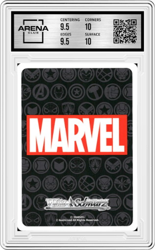 Loki from the 2021 Weiss Schwarz JPN set graded by Arena Club and given an overall grade of 10.