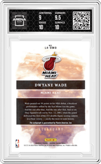 Dwyane Wade from the 2020-21 Panini Origins  set graded by Arena Club and given an overall grade of 9.5.
