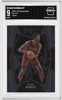 Evan Mobley  from the 2021-22 Panini Select set graded by Arena Club and given an overall grade of 9.