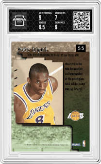 Kobe Bryant  from the 1996-97 Skybox Premium set graded by Arena Club and given an overall grade of 7.5.