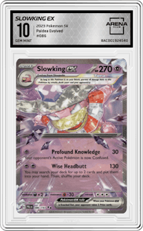 Slowking ex from the 2023 Pokemon SV set graded by Arena Club and given an overall grade of 10.