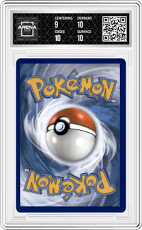 Orbeetle VMAX from the 2020 Pokemon SWSH set graded by Arena Club and given an overall grade of 9.5.