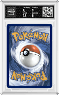 Kricketune from the 2023 Pokemon SWSH set graded by Arena Club and given an overall grade of 9.5.