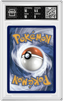 Solrock from the 2023 Pokemon SWSH set graded by Arena Club and given an overall grade of 9.5.