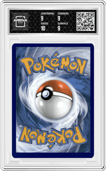 Solrock from the 2023 Pokemon SWSH set graded by Arena Club and given an overall grade of 9.5.