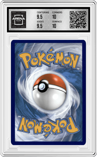 Simisear VSTAR from the 2023 Pokemon SWSH set graded by Arena Club and given an overall grade of 10.