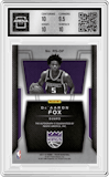 De'Aaron Fox from the 2017-18 Panini Prizm  set graded by Arena Club and given an overall grade of 10.