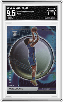 Jaylin Williams from the 2022-23 Panini Recon set graded by Arena Club and given an overall grade of 9.5.