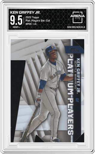 Ken Griffey Jr. from the 2021 Topps  set graded by Arena Club and given an overall grade of 9.5.