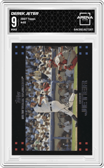 Derek Jeter from the 2007 Topps set graded by Arena Club and given an overall grade of 9.