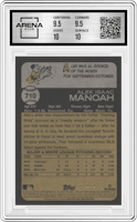 Alek Manoah from the 2022 Topps Heritage High Number set featuring a SuperFractor parallel graded by Arena Club and given an overall grade of 10.