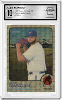 Alek Manoah from the 2022 Topps Heritage High Number set featuring a SuperFractor parallel graded by Arena Club and given an overall grade of 10.