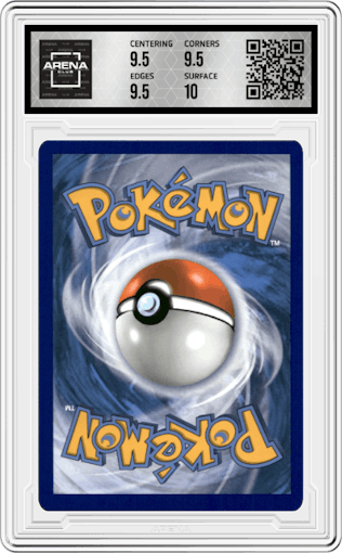 Pikachu V from the 2021 Pokemon SWSH set graded by Arena Club and given an overall grade of 10.