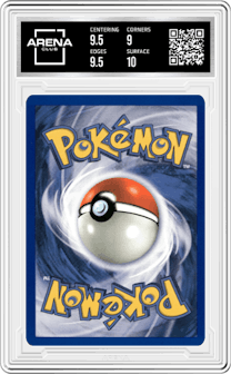 Misty's Goldeen from the 2000 Pokemon GH set graded by Arena Club and given an overall grade of 9.5.