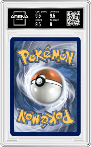 Treecko from the 2021 Pokemon SWSH set graded by Arena Club and given an overall grade of 9.5.