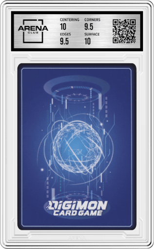 Angewomon from the 2021 Digimon set graded by Arena Club and given an overall grade of 10.