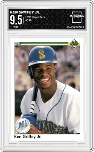 Ken Griffey Jr. from the 1990 Upper Deck
 set graded by Arena Club and given an overall grade of 9.5.