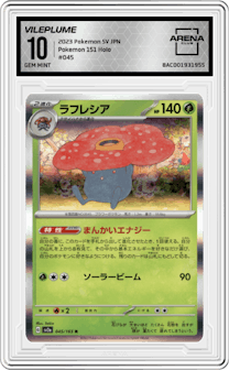 Vileplume  from the 2023 Pokemon SV JPN set graded by Arena Club and given an overall grade of 10.