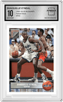 Shaquille O'Neal from the 1992-93 UD McDonald's set graded by Arena Club and given an overall grade of 10.