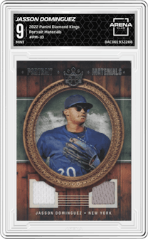 Jasson Dominguez from the 2022 Panini Diamond Kings set graded by Arena Club and given an overall grade of 9.