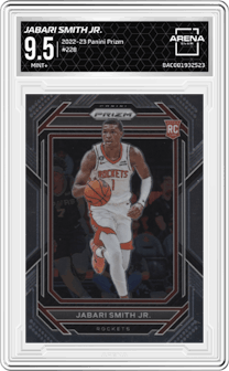 Jabari Smith Jr. from the 2022-23 Panini Prizm  set graded by Arena Club and given an overall grade of 9.5.