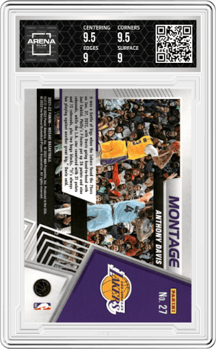 Anthony Davis from the 2021-22 Panini Mosaic  set graded by Arena Club and given an overall grade of 9.5.