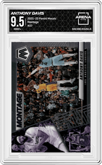 Anthony Davis from the 2021-22 Panini Mosaic  set graded by Arena Club and given an overall grade of 9.5.