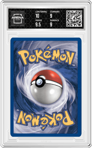 Tentacool from the 1999 Pokemon set graded by Arena Club and given an overall grade of 9.5.