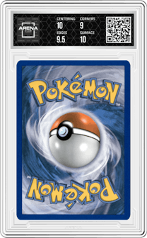 Moltres from the 2013 Pokemon B&W set graded by Arena Club and given an overall grade of 9.5.