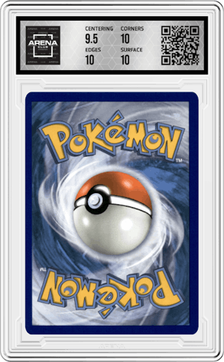 M Blastoise EX from the 2016 Pokemon XY set graded by Arena Club and given an overall grade of 10.